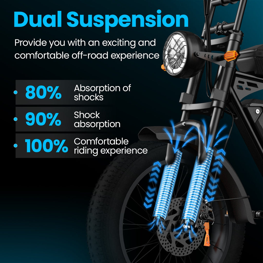Aairsk X5 Moped-Style Fat Tire E-Bike — Off-Road Use — view 4