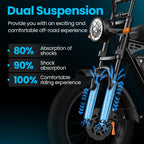Aairsk X5 Moped-Style Fat Tire E-Bike — Off-Road Use — view 4
