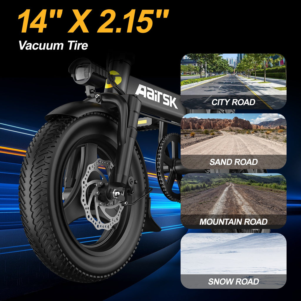 Aairsk F6 Pro 20" Fat Tire Folding E-Bike — US Edition — view 7