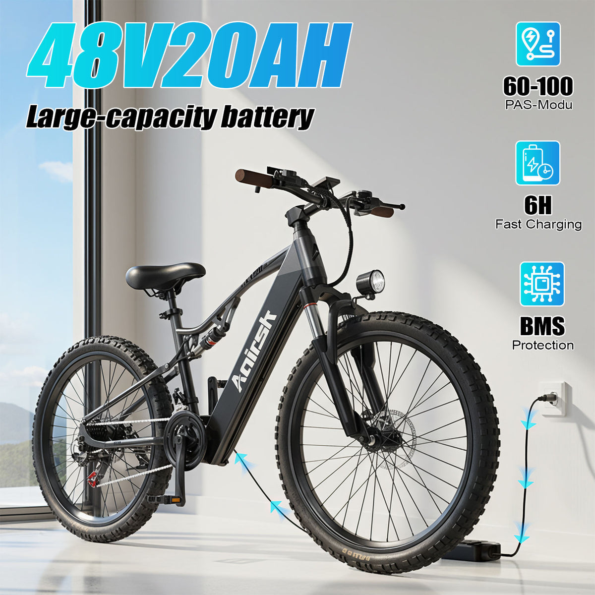 Aairsk XT90 Fat Tire All terrain E-Bike — Built for the Wild. Ready for the Everyday.
