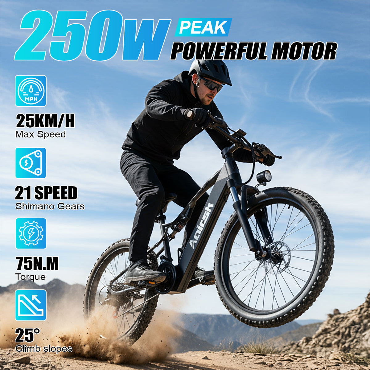 Aairsk XT90 Fat Tire All terrain E-Bike — Built for the Wild. Ready for the Everyday.